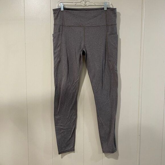 Athleta Pants - Athleta Gray High Rise Leggings with Pockets XLT Tall